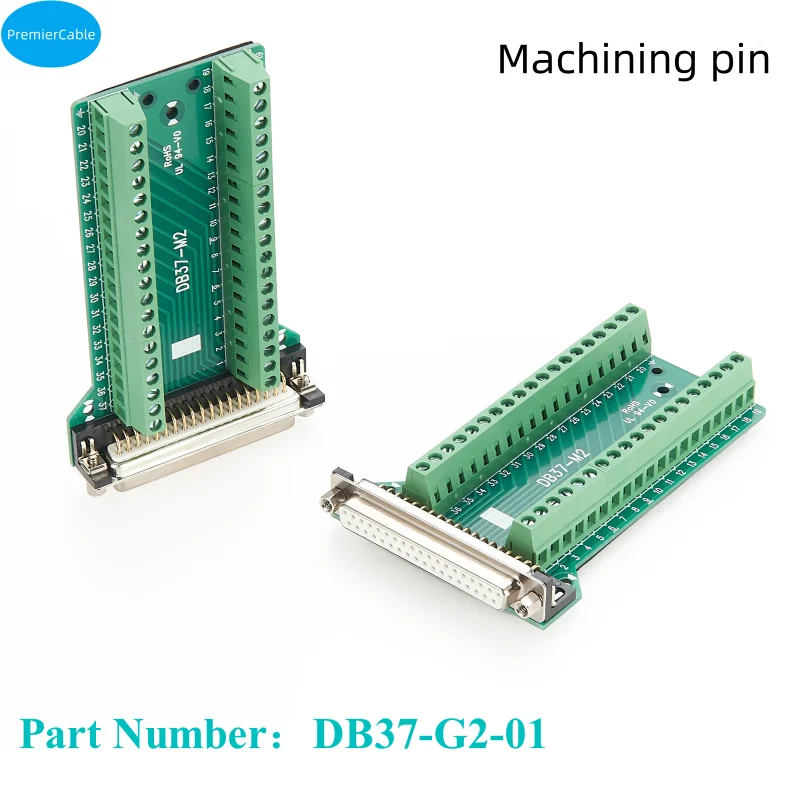 Imagem -02 - Feminino Rail Mount Módulo Interface Din Serial para 37 Pin Port sem Solda Terminal Block Breakout Board Rs232 d Sub Db37