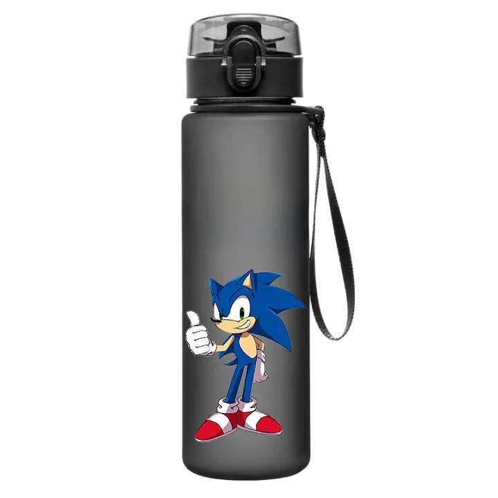 AliExpress Bandai Sonic The Hedgehog 560ML Water Cup Large Capacity Portable Blue Black Plastic Cartoon Cycling Sports Drinking Bottle Gifts