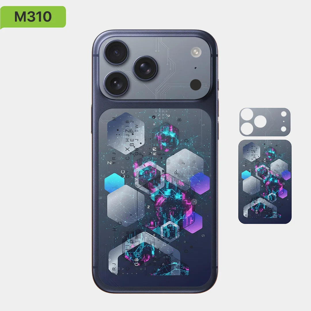 جلود فينيل لهاتف آيفون 17 برو ماكس، آيفون 17 برو، مجموعة مختلطة من جلود نيكسا، كام وبطارية، BC0031