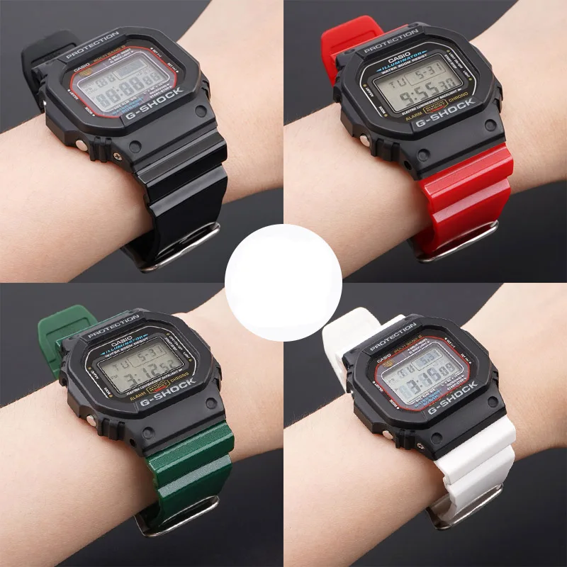 Pearlescent Color Resin Strap For Casio G-SHOCK DW-5600 GW-M5610 DW-6900 GA-2100 Men Replacement Bracelet Watch Band