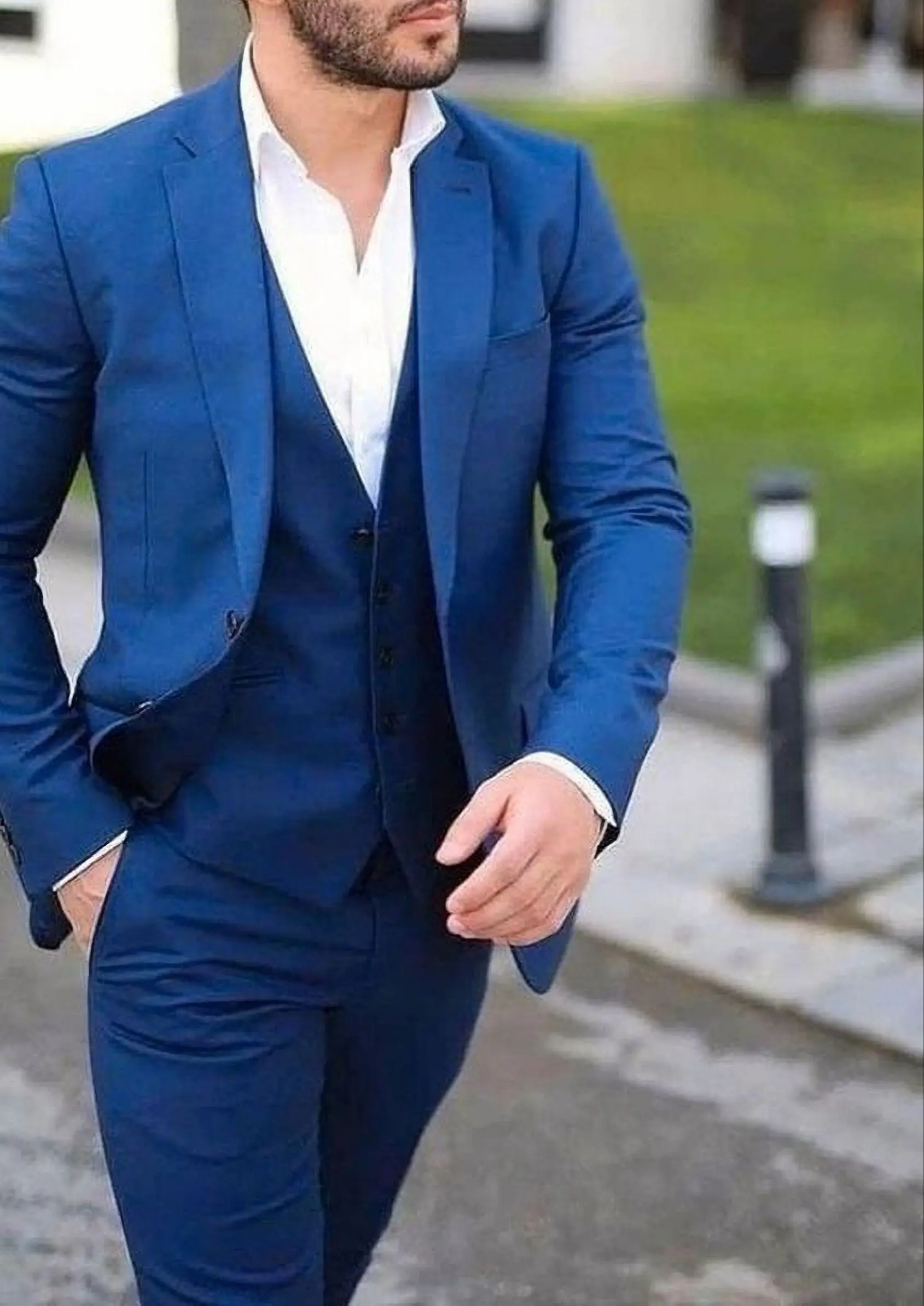 2023 Luxury Wedding Formal Men Suits Three Pieces Jacket+Pants+Velvet Vest Black Elegant Blazer Set For Bridegroom Costume Homme