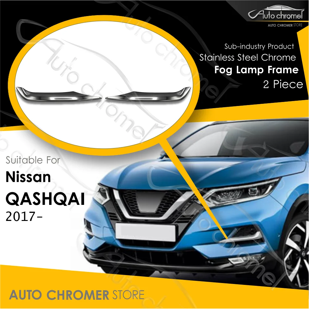 For Nissan Qashqai Fog Lamp Frame 2 Pcs, 2017 ,Aftermarket Product,Car Accessories,External Vehicle Parts,Tuning,Outside Pieces