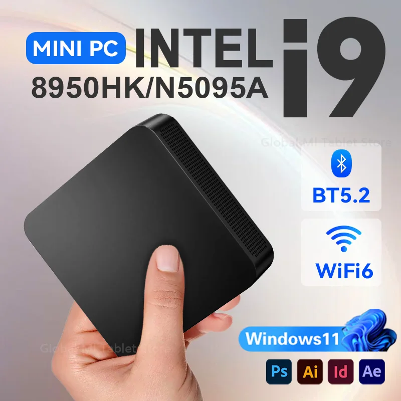 Nuovo Mini PC portatile Intel Core i9-8950HK Intel N5095A Windows 11 Mini computer 16 GB DDR4 2 TB SSD PC da gioco Wifi6 PC desktop