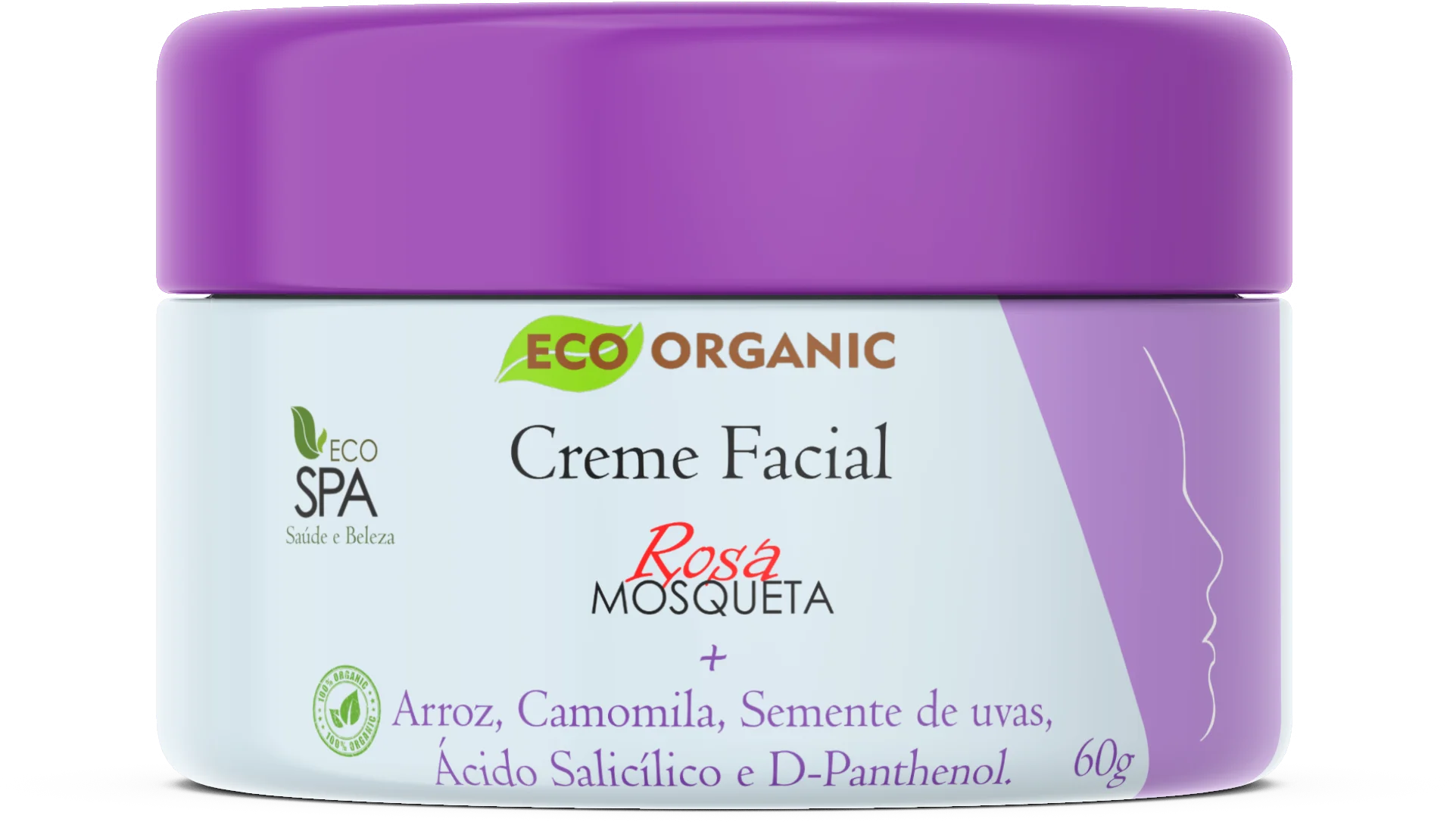 Creme Hidratante Noturno Facial Arroz Rosa Mosqueta Eco Spa