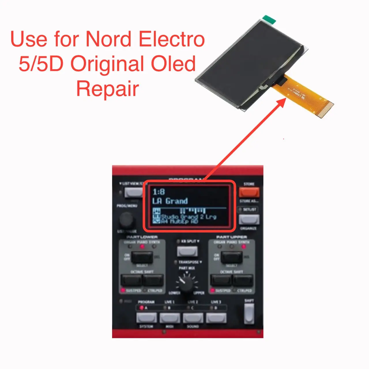 OLED Display Lcd Screen for Nord Electron 5 5D Repair Parts