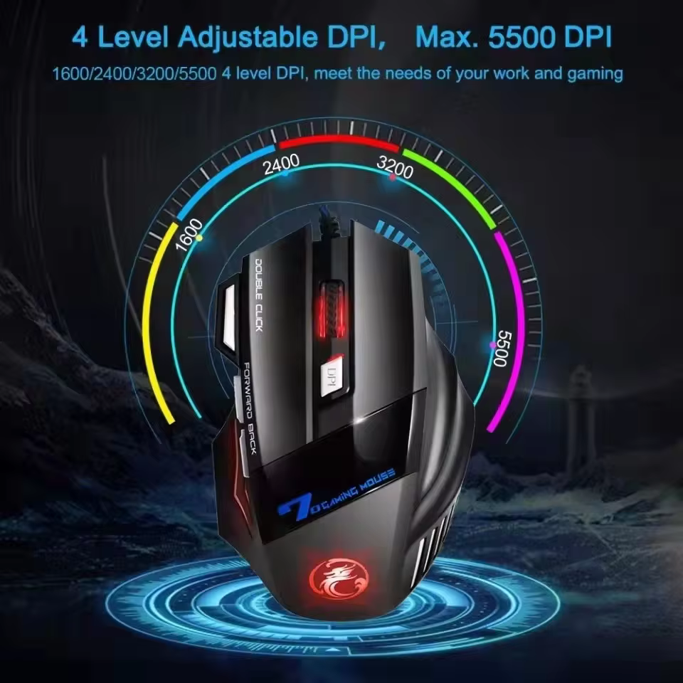 Mouse Gamer 3200Dpi Led X7 Usb, Perfeito Para Jogos!
