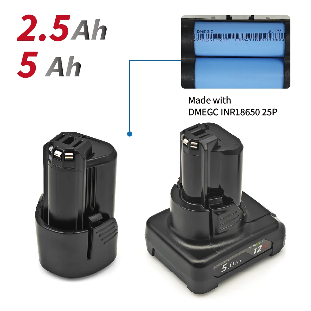 Náhradní baterie TPCELL 12V Bosch 2,5/5Ah BAT411 Bosch 12V Baterie pro BOSCH BAT412A BAT413A D-70745GOP 2607336013 2607336014 - náhled 4