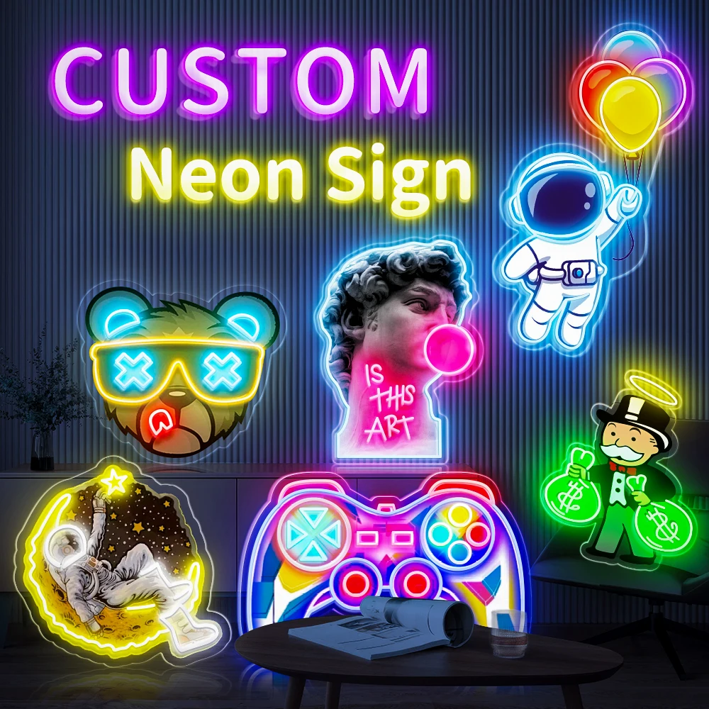 Imagem -03 - Sinais de Néon Personalizados Logotipo de Néon de Negócios Personalizado Sinal de Néon Led para Decoração de Escritório Arte Néon Logotipo da Empresa Personalizado Decoração de Sinal de Néon