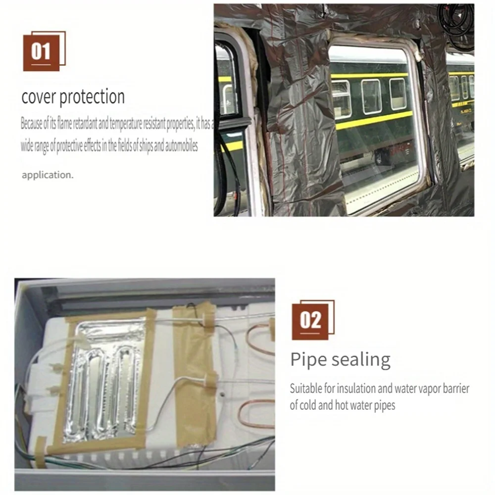 Adhesive Aluminum Foil Heat Shield Tape Barrier , Fiberglass Thermal Insulation Reflective Material High Temp Protection