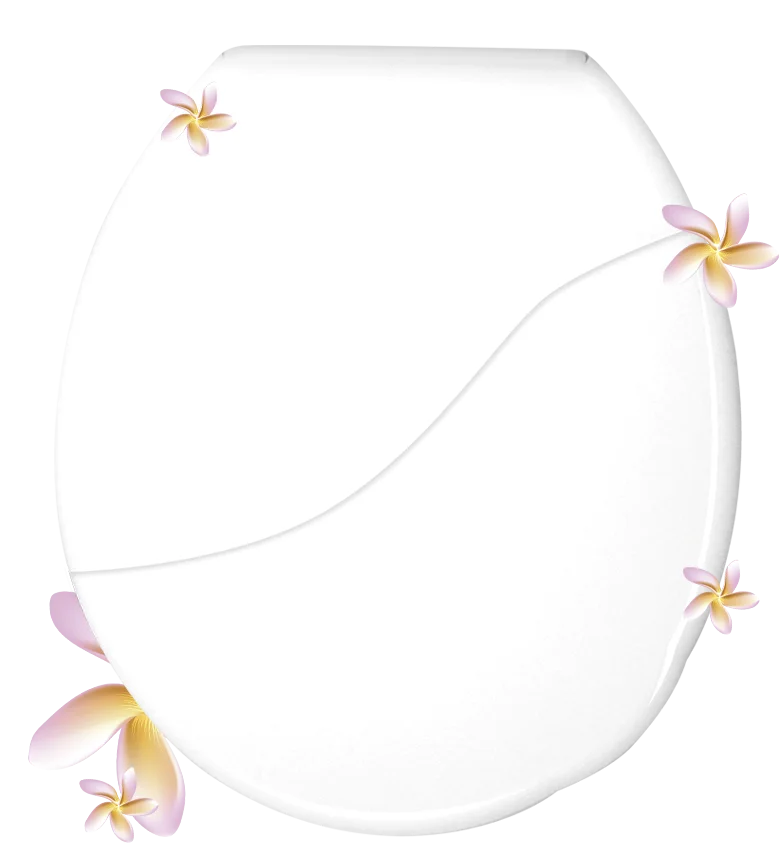 5 Units Bathroom Toilet Seat Plus with Aroma Floral Bellart White with Dimension 449,2X385,3X41,5mm Durín