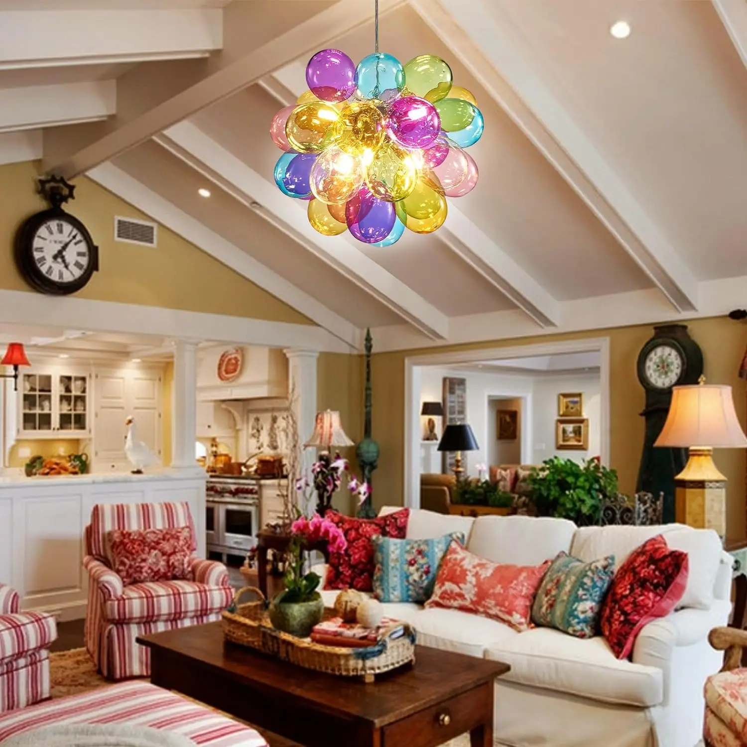 Imagem -05 - Longree Glass Bubble Chandelier Light Fixture Balloon Ball Luzes Pingente para Home Dining Room e Kids Room