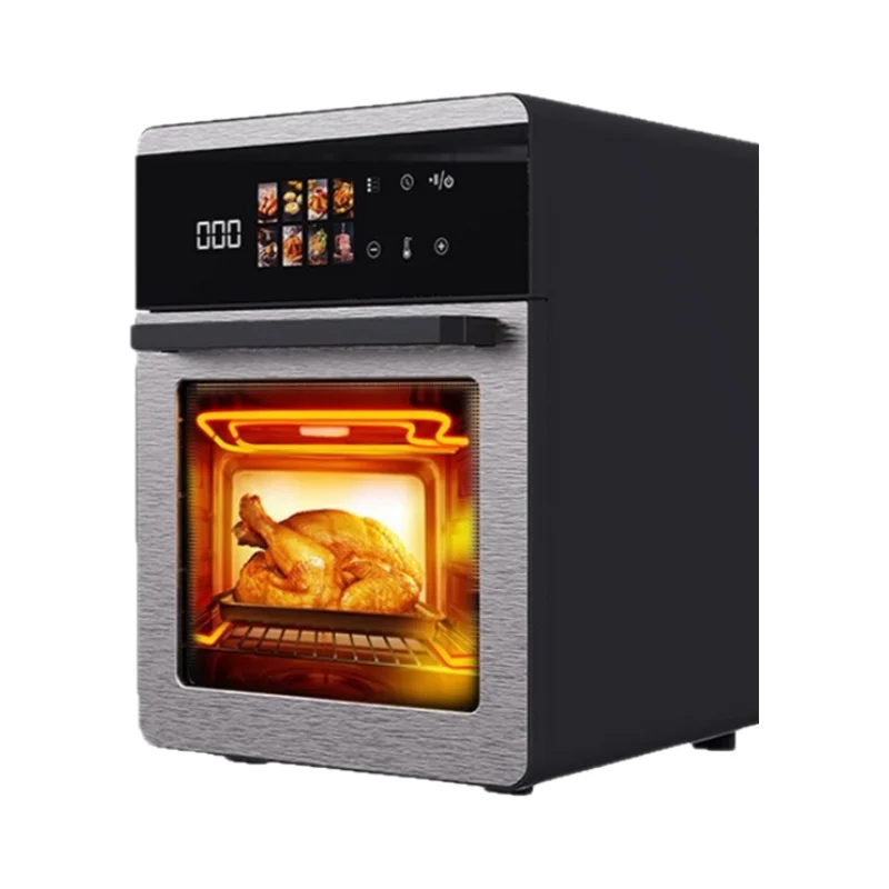Multifunktions-Heißluftfritteuse mit Ofenfunktion, 3D-Heißluft, Dampfunterstützung, Metallinnenraum & Doppelbackfunktion für fettarmes, knuspriges Kochen