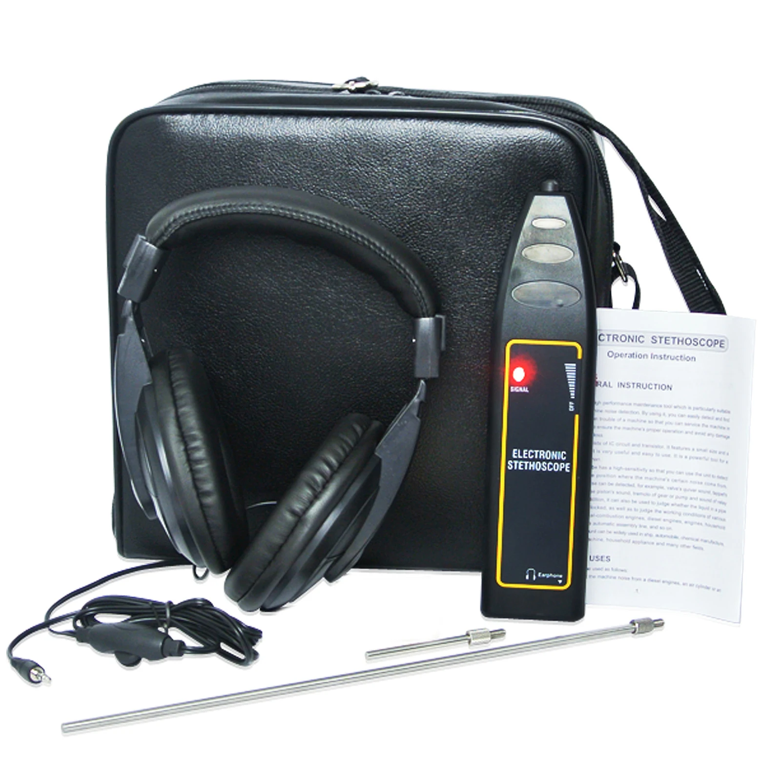 E04-010 Electronic Stethoscope Automotive Noise Sensor Finder Battery Powered Easy to Use with Adjustable Headset