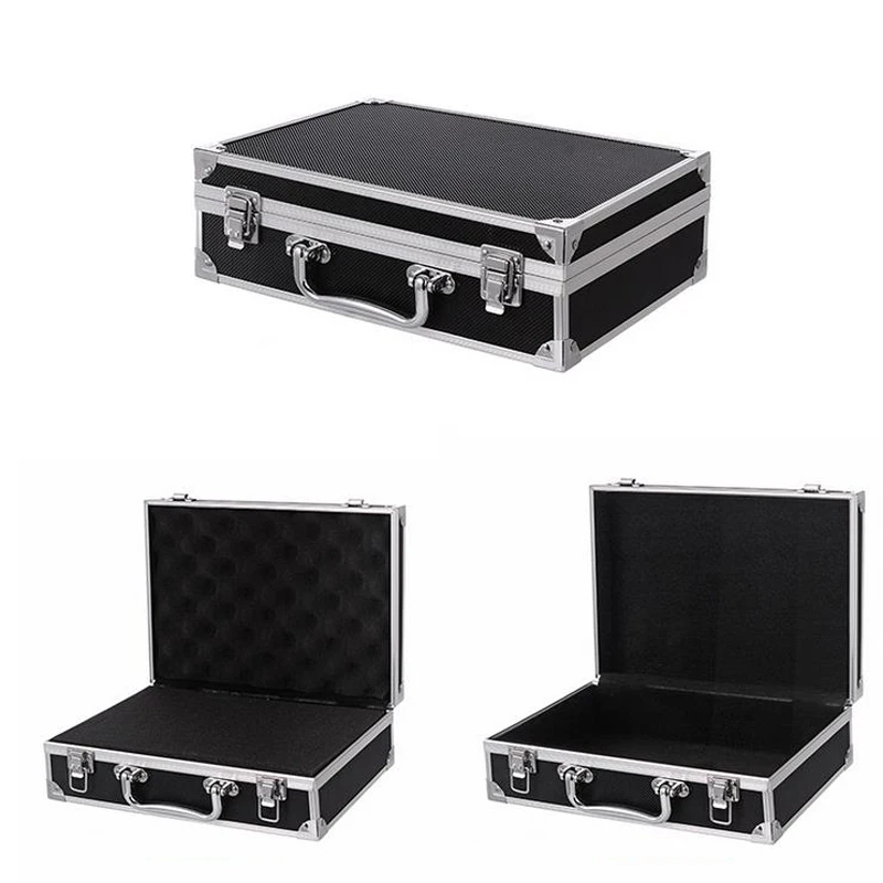 Portable Household Small Sound Card Tools Box Aluminum Alloy Storage Insurance Documents Hardware Equipment Tnstrument Box Cases