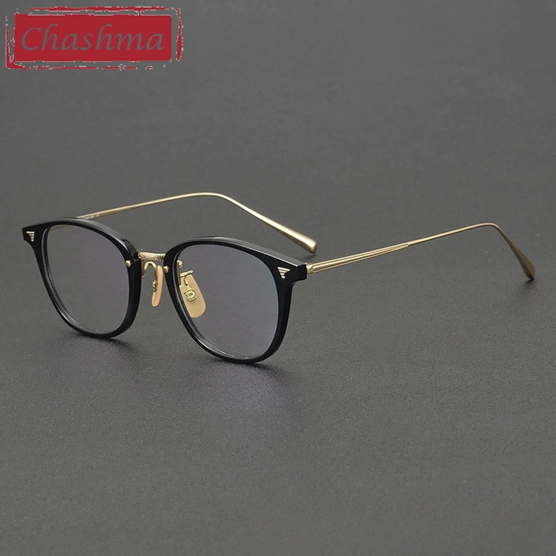 Chashma Prescription Glasses Women Fashion Optical Eyewear Acetate Titanium Spectacles High Recipe Myopia Read Eyeglasses Frames