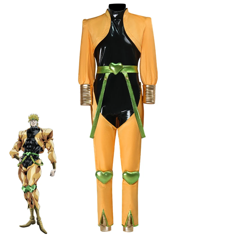 

JoJo's Bizarre Adventure DIO Brando Cosplay Costume Stardust Crusaders Full Set Male Jumpsuit Outfit for Halloween Party