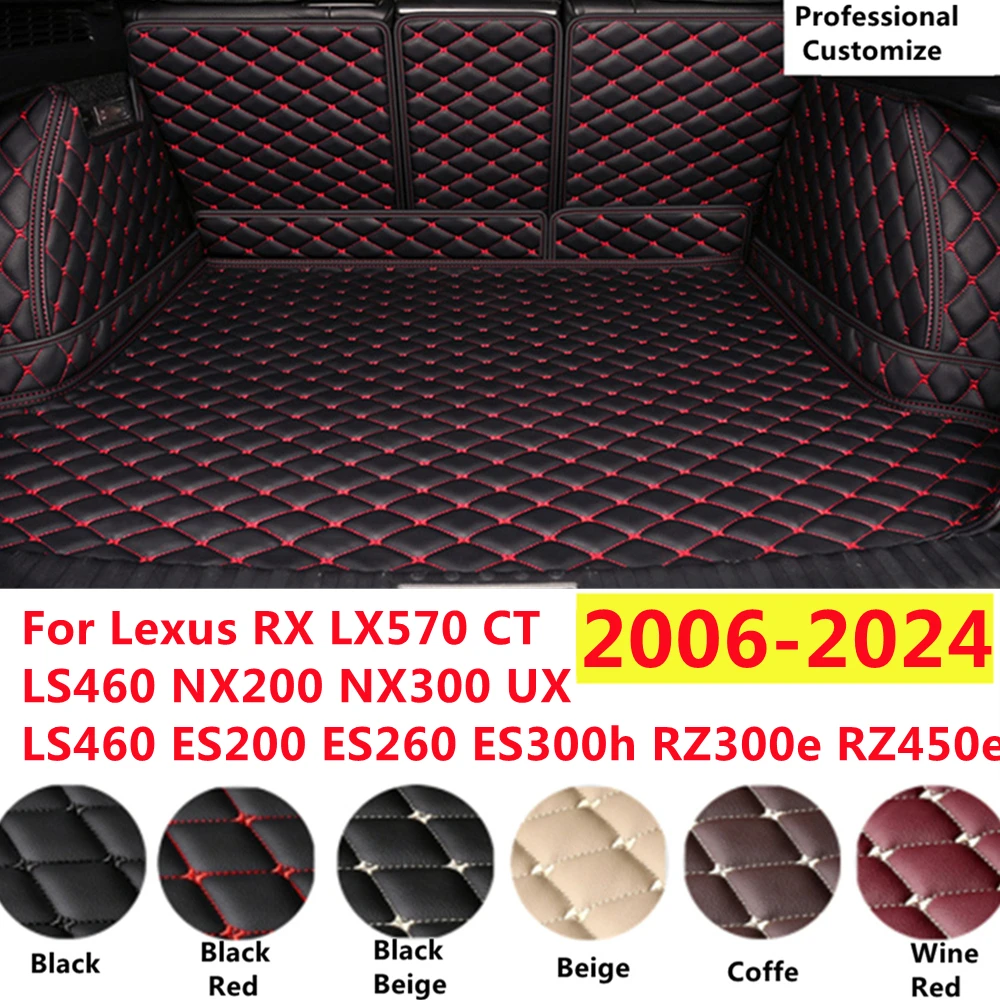 SJ Full Set XPE Leather Car Trunk Mat FIT For Lexus RX LX570 LS460 NX200 NX300 LS460 CT UX ES200 ES260 ES300h RZ300e RZ450e 2024