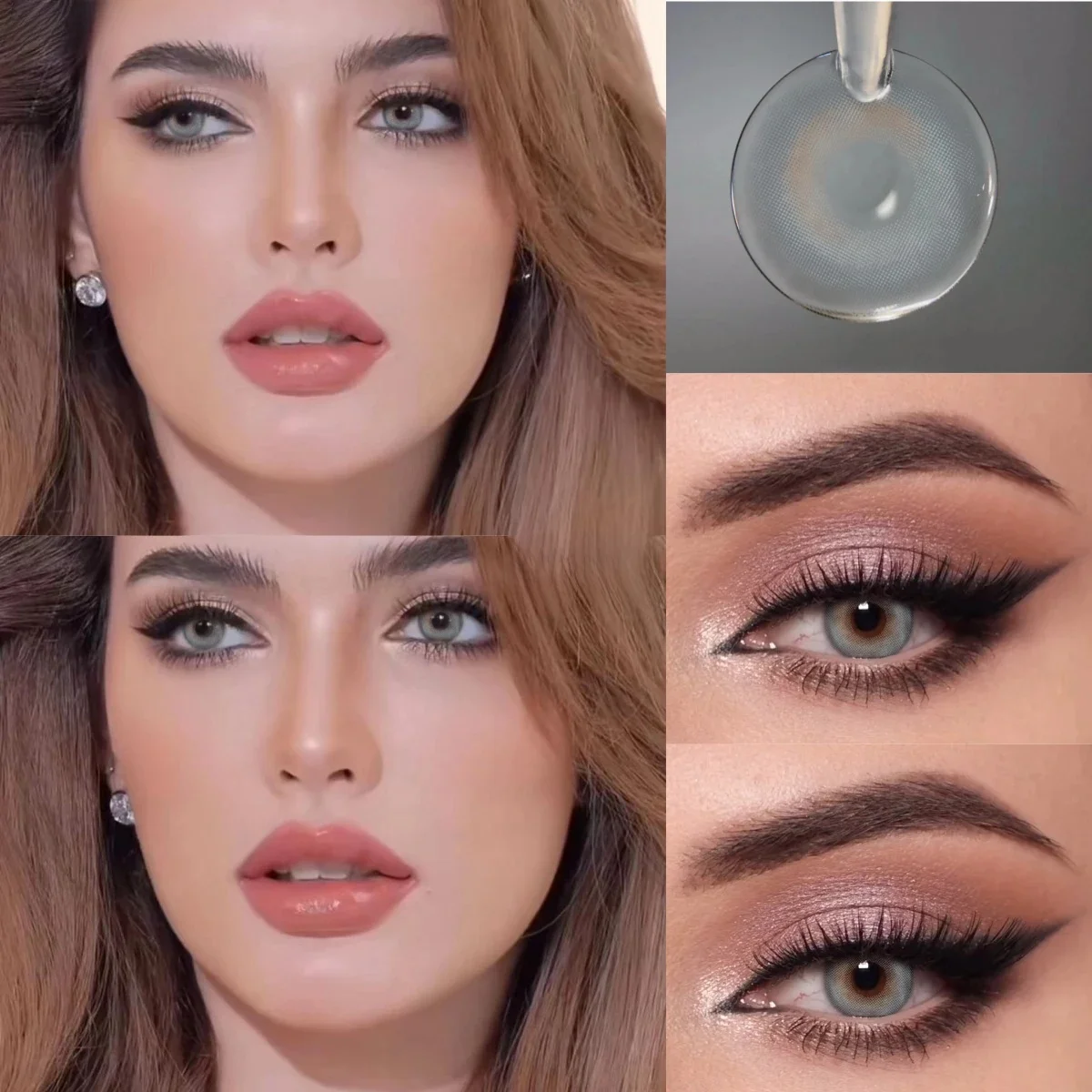 Piles S156 Y Lentilles de Contact pour les Yeux, Lentilles de Contact Bleues, Pupilles Naturelles, Cosmétiques Doux et Colorés, 1 Paire