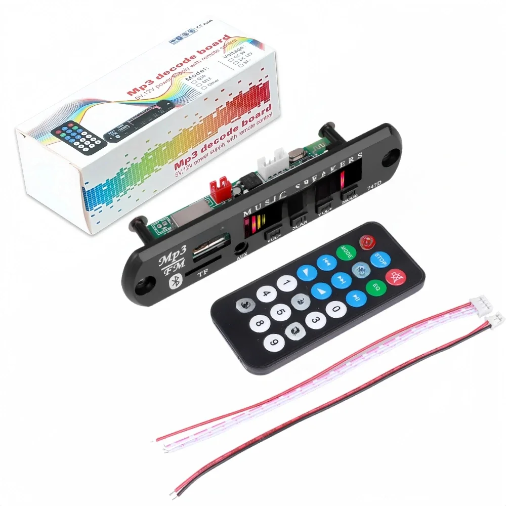 DC 9V 12V Bluetooth 5.0 MP3 WMA WAV APE FLAC carte décodeur Audio de voiture USB TF FM Radio AUX Module MP3 Bluetooth lecteur de musique