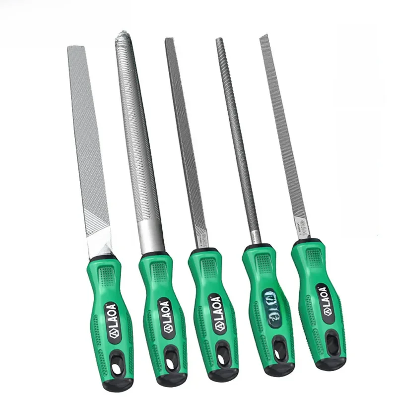 LAOA 1pcs High Hardness Medium Tooth File Metal Grinding Tool Flat File Square Round File Edge grinding Plus size flie