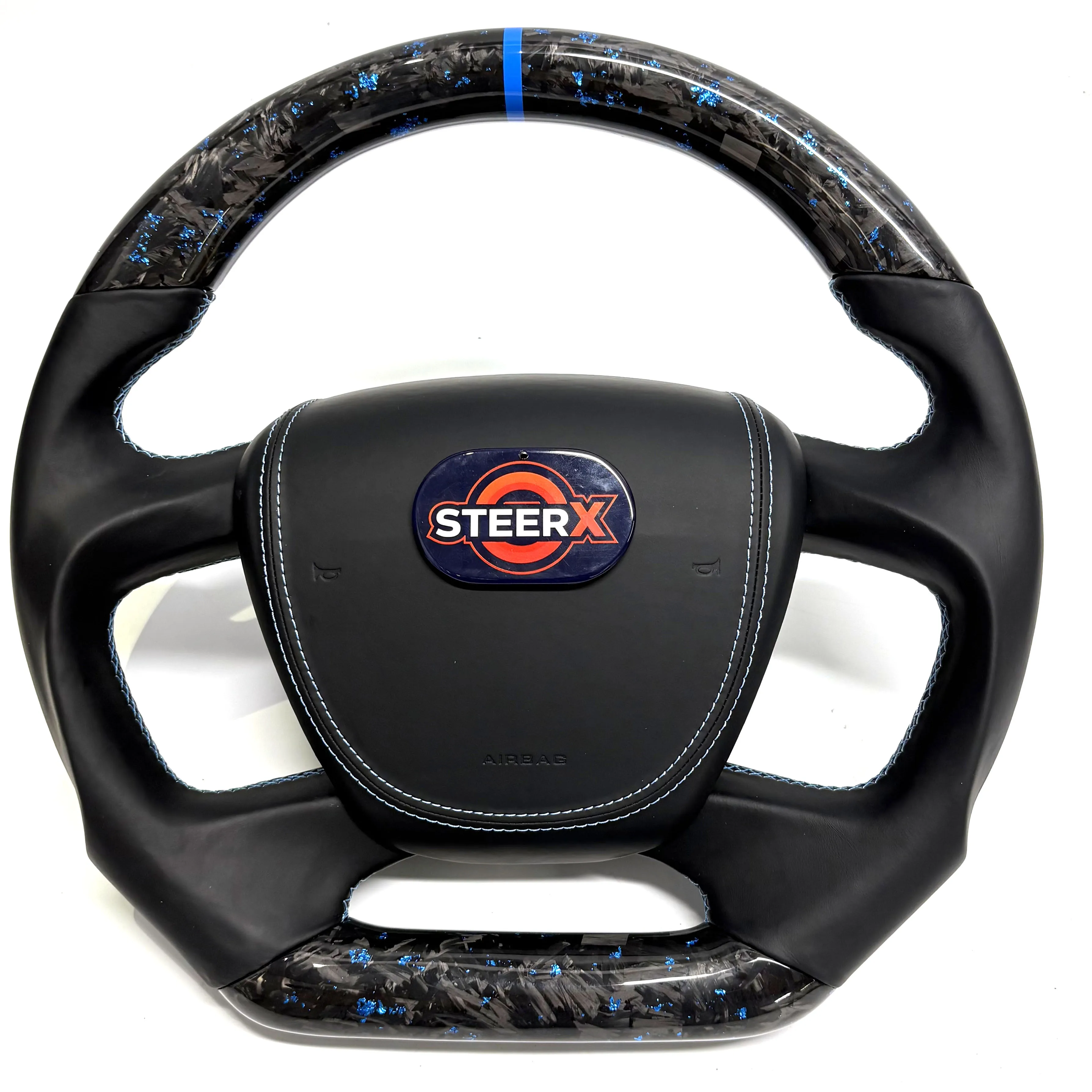 

Синий кованый руль из углеродного волокна, черный кожаный руль для винтажного Ford/FPV FG Falcon