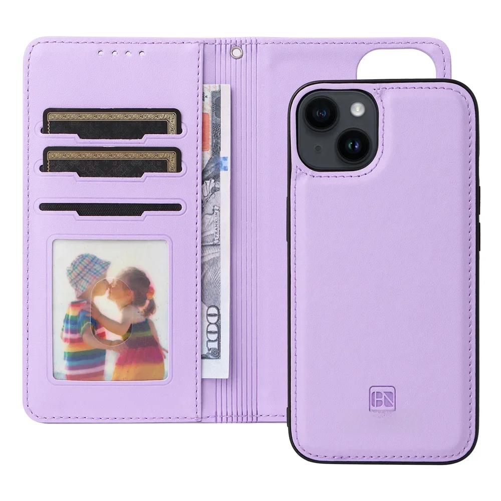 BETOPNICE 2 w 1 odłączany futerał portfelowy do iPhone 16 Pro Max XR XS 11 Pro 12 13 Mini 14 15 16 Plus 16E z magnetycznym zapięciem — zdjęcie produktu 7
