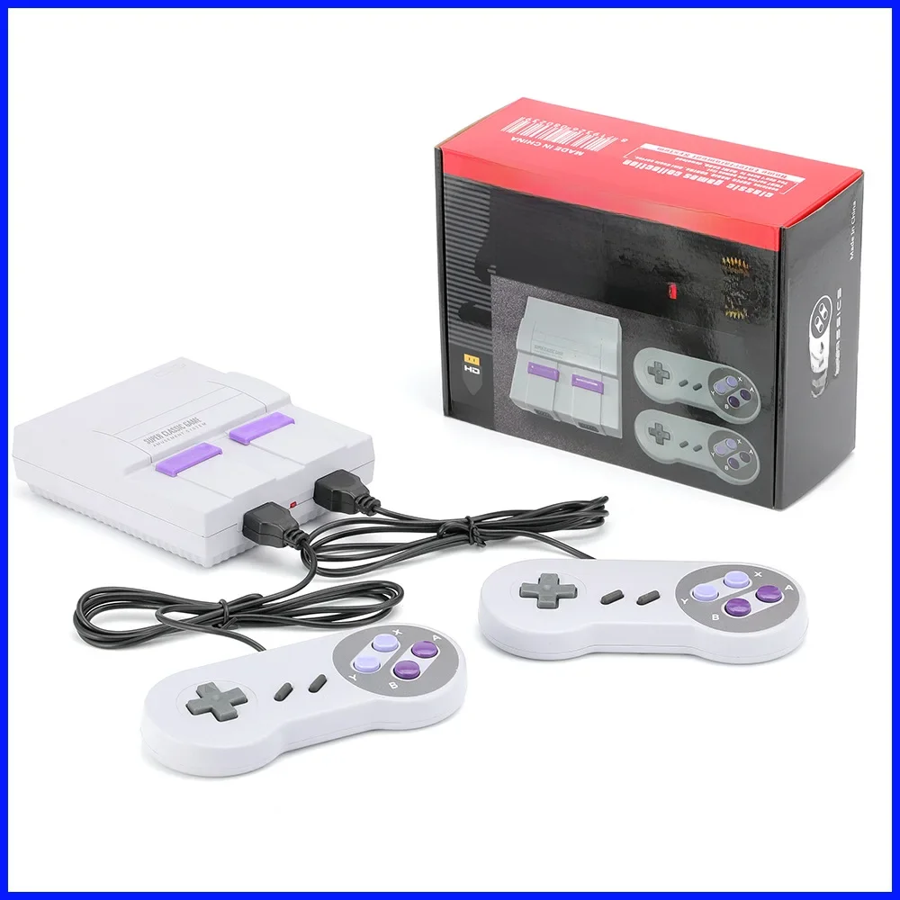 Sortie Super HD 2023 pour SNES rétro classique lecteur de jeu vidéo portable TV Mini Console de jeu 821 jeux intégrés avec double manette de jeu