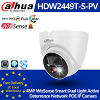 Dahua Original IPC-HDW2449T-S-PV 4MP Full Color Smart Dual Light Active Deterrence WizSense Network POE IP Camera 2Way Audio