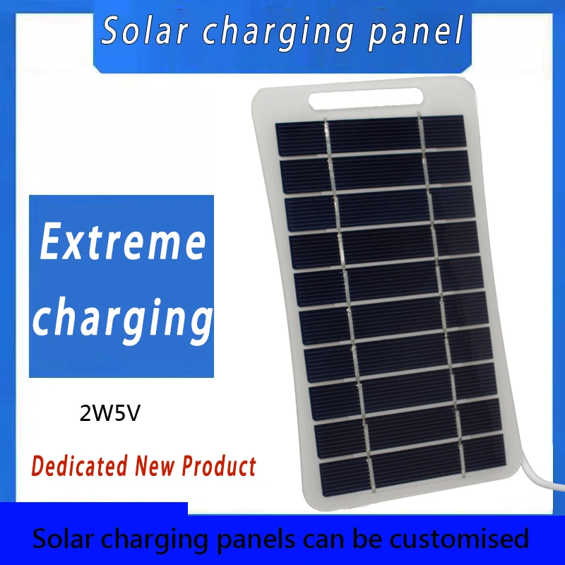 Solar Panel 5V 2W Output USB Outdoor Portable Solar System Mobile Phone Charger Lighting Power Generation