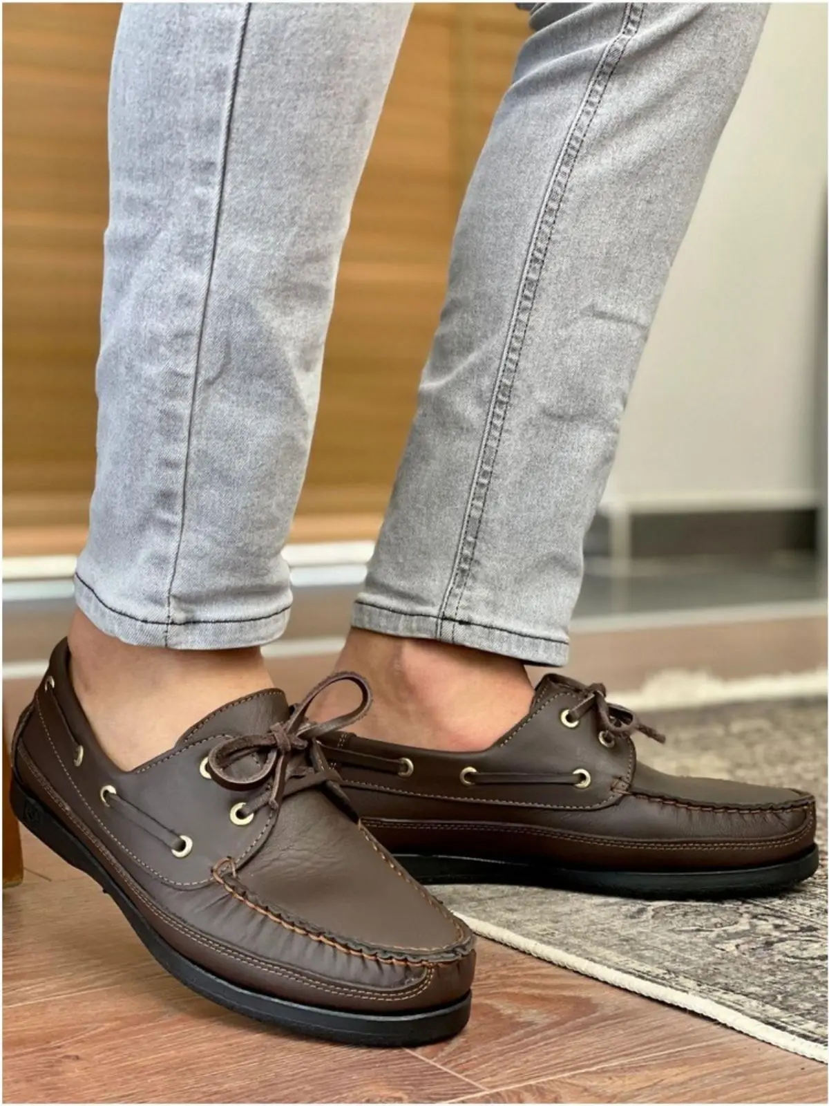 Zapatos informales de piel auténtica para hombre, calzado ortopédico a prueba de sudor, suela Flexible, sin olor, informal, elegante, diario