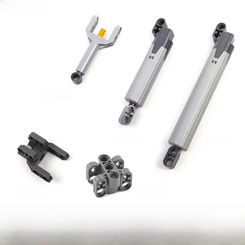 Technischer Linear antrieb lange Enden Halter Achse und Stift verbinder moc Baustein teile für 40918