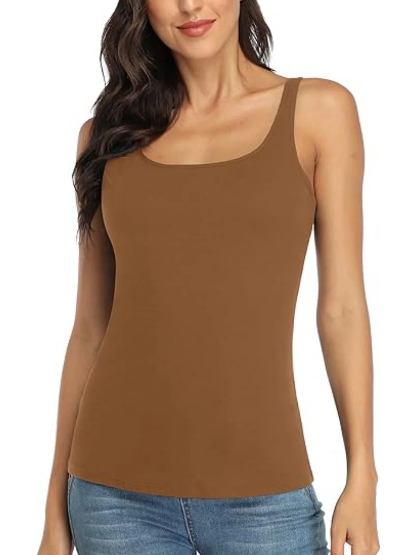 Solid color multifunctional vest, casual workout round neck sleeveless top, women\'s