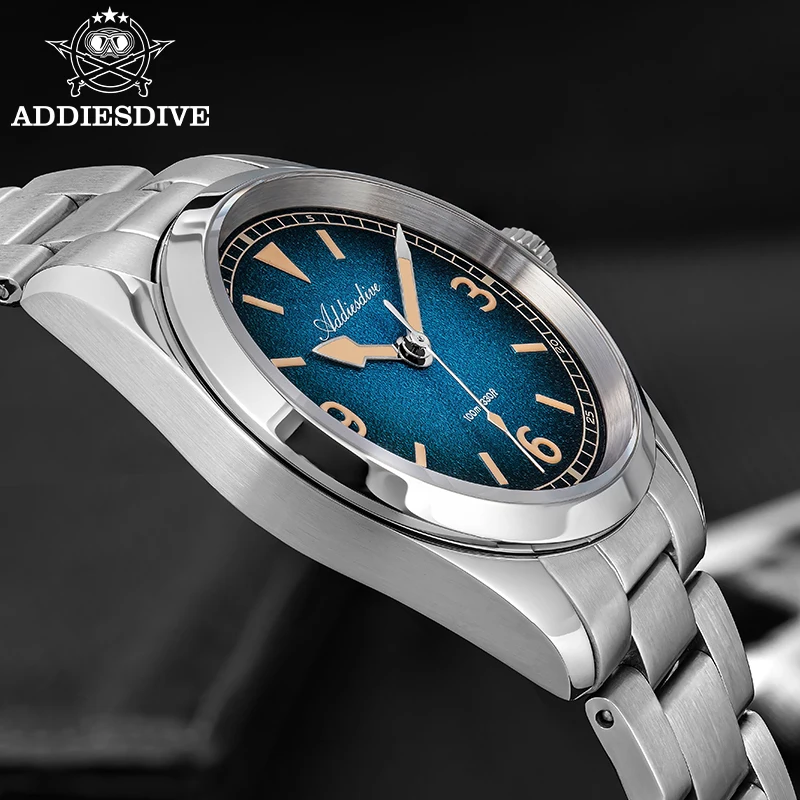 ADDIESDIVE 36mm New Luxury Watch for Women Top Brand Sapphire Glass Ladies Quartz Wristwatch 100m Waterproof Diving Luminous