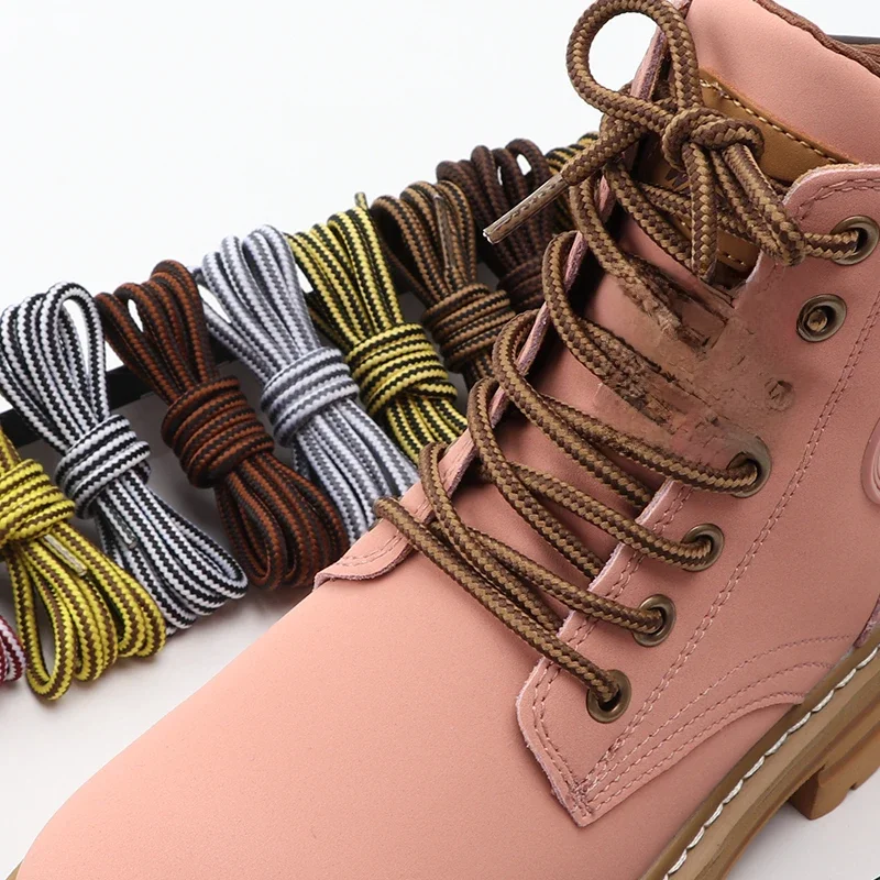1 paire de bottes lacets ronds rayé Double couleur lacets de chaussures en plein air randonnée loisirs chaussure dentelle baskets décontracté lacet accessoires