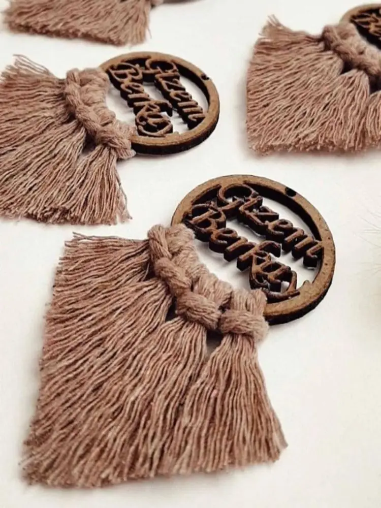 Macrame Keychain 50 PCs Can Be Customized Birthday Wedding Engagement Baby Shower Party And All Kinds Of Special Occasions With You