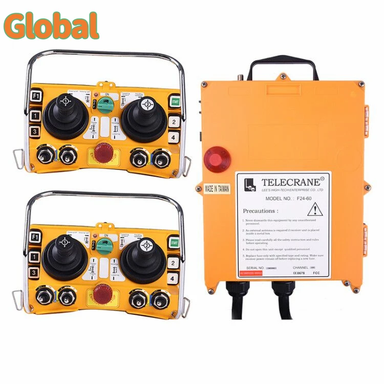 Imagem -04 - Guindaste de Torre Controle Remoto Industrial sem Fio Joystick Duplo Rocker Rádio Ponte Guindaste Controlador F2460