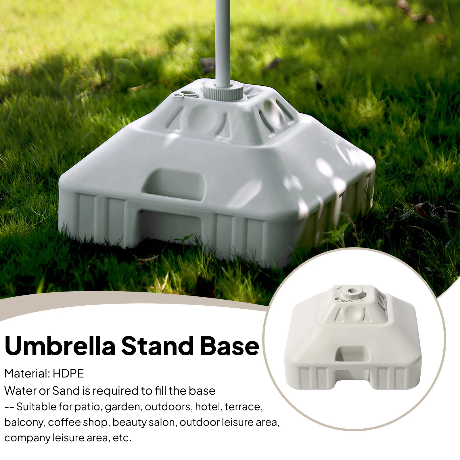 Schirmständer, 30 l, Unterschlupf, Schirmständer für Rasen, Garten, Schirmständer, Sand, mit Wasser gefüllte Zelte, robuste Ständer