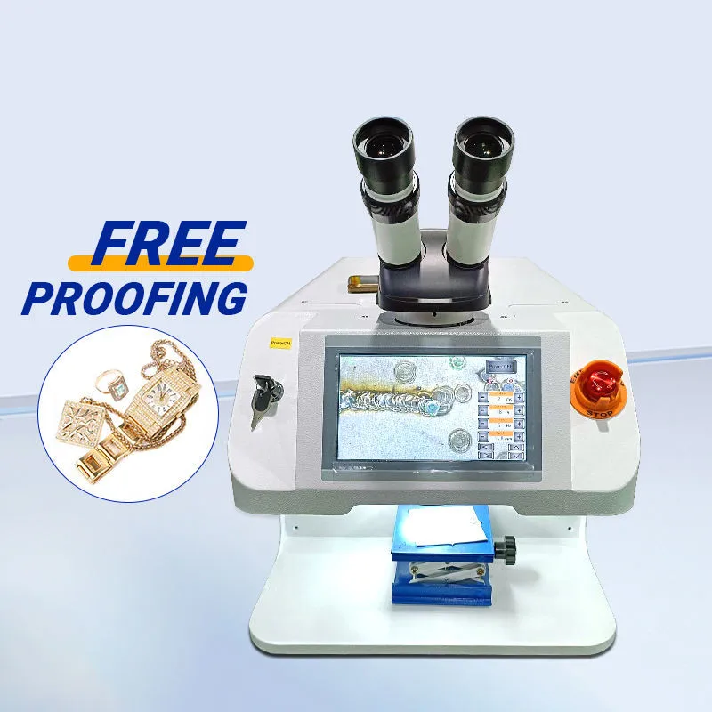 Fiber Laser Jewelry Welding Machine 150W Portable Bench Top Laser Spot Welder for Gold Ring Chain Repair Precious Metals