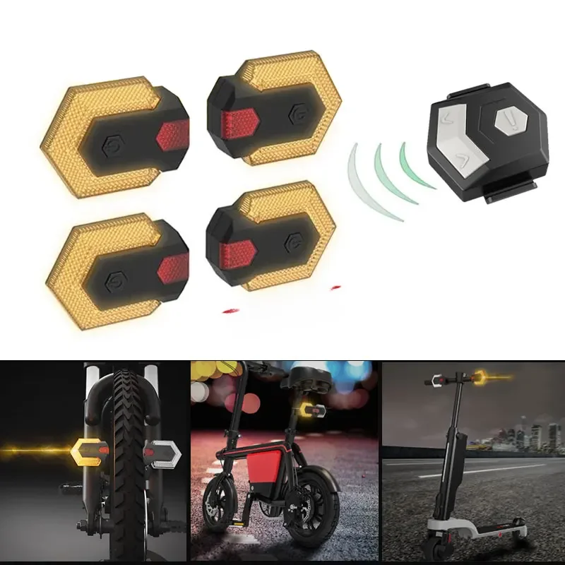 AliExpress BIKEONO 1 Set Turn Signals for bicycle Front Rear Light Smart Wireless Remote Control Bike Light Cycling Safety Warning LED Accessories