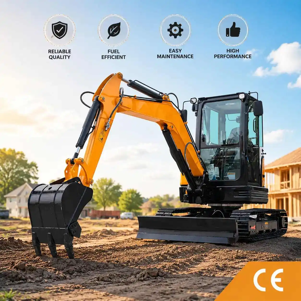 Mini Excavator 2 Ton 2.3 Ton Humanized Operation Panel Multi‑scene Mini Bagger Digger Small Crawler Excavators Orchard Soil Arra