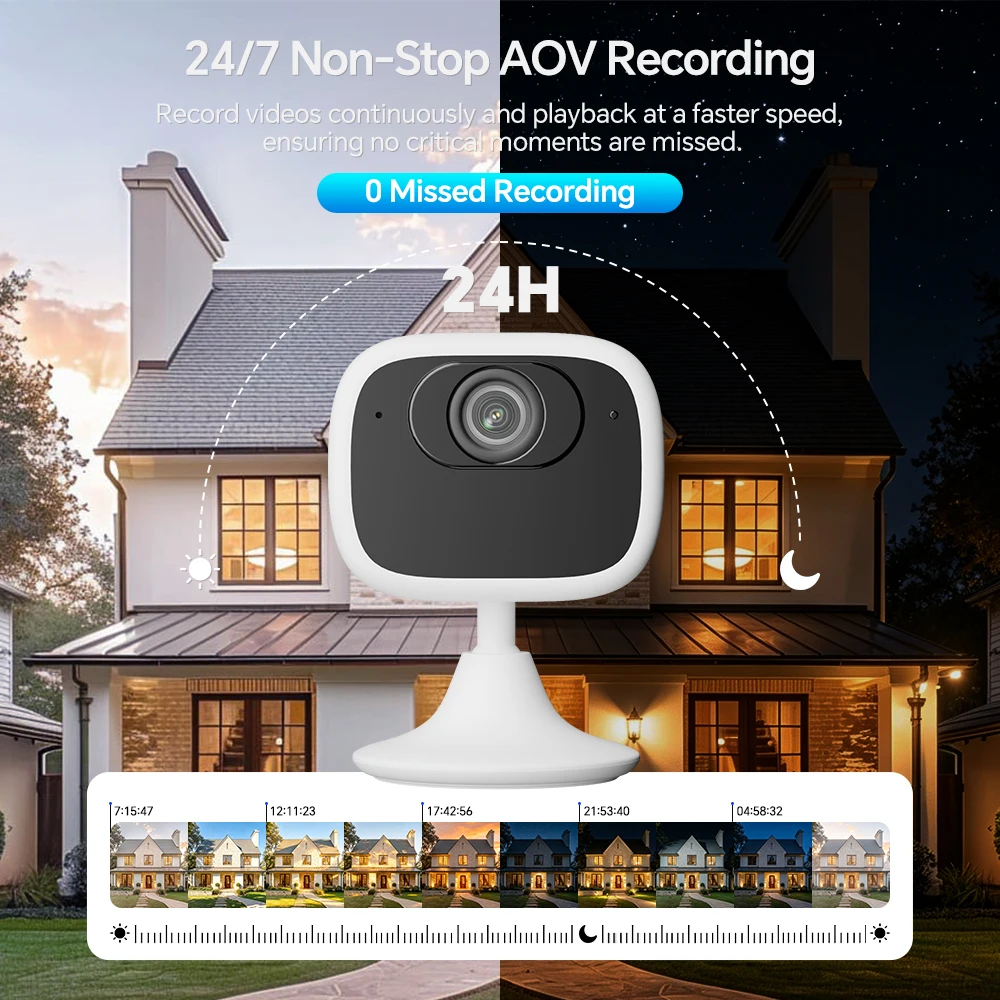 2K HD Wireless Network WiFi Low power camera Motion Detection full color night vision Wifi Mini Cameras Smart Home