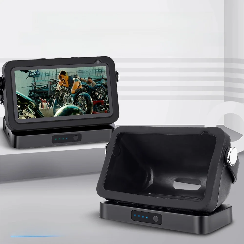 Batteriebasis für Echo Show 5, 1./2. tragbares Ladegerät für Echo Show 5, wiederaufladbarer Backup-Akku, Echo Show 5 Hülle
