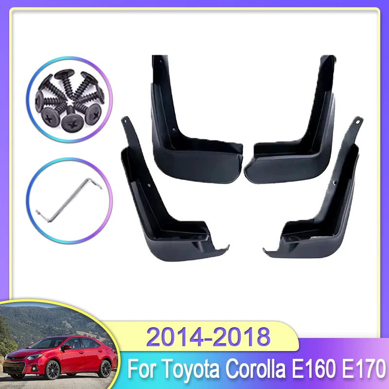 Mud Flaps For Toyota Corolla Altis E160 E170 2014 2015 2016 2017 2018 Mudguards Special Guard Splash Accessories Anti-splash ABS