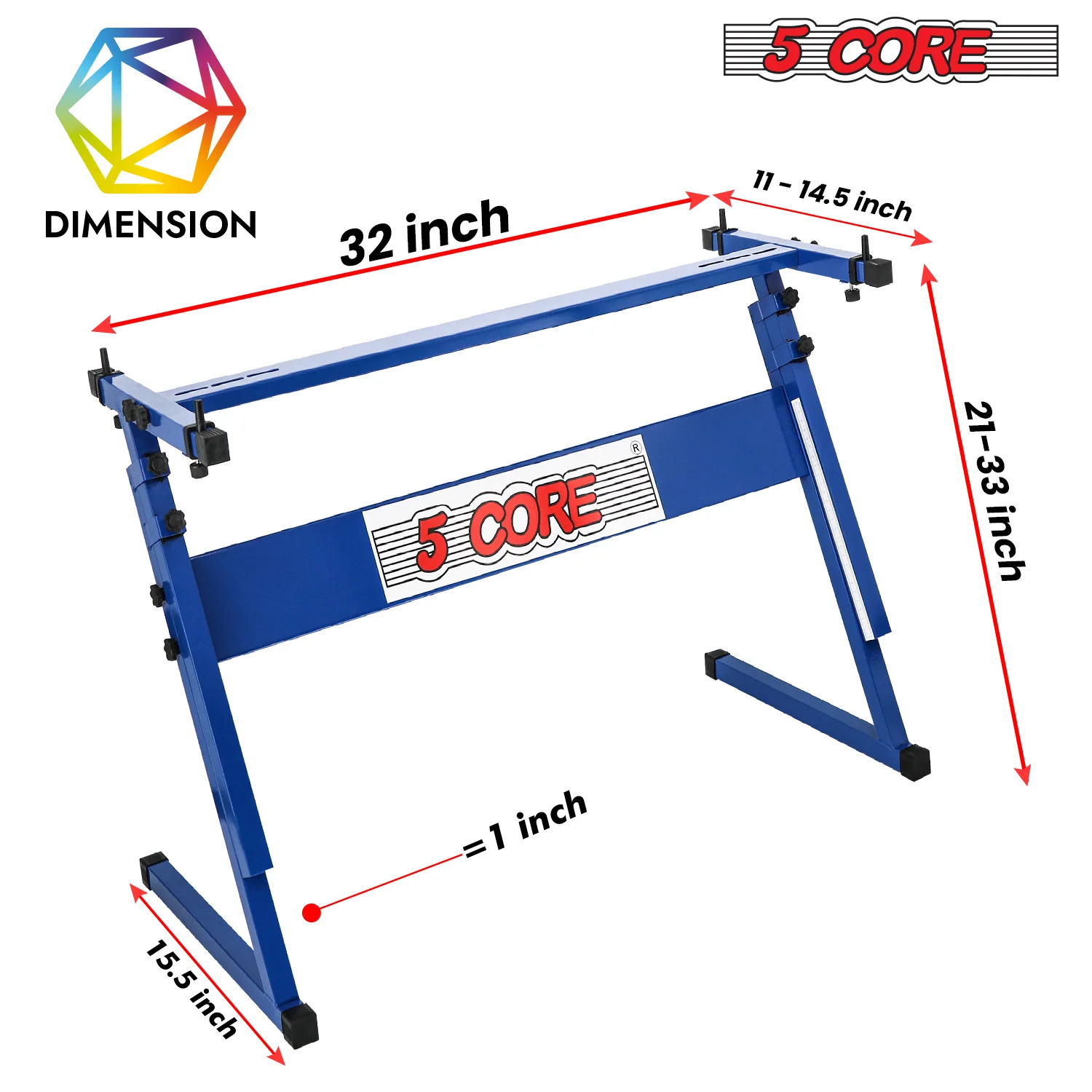 5 الأساسية لوحة المفاتيح حامل قابل للتعديل 21 - 33 "Z نمط المعادن الكهربائية البيانو الناهض 330Lb قدرة قابلة للطي KS Z1 BLU #4