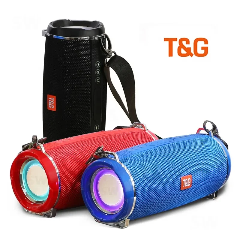 

TG192 10W Bluetooth5.0 Portable Speaker 2400mAh Loudspeaker RGB LED Light Wireless Boombox Waterproof Outdoor Subwoofer Stereo