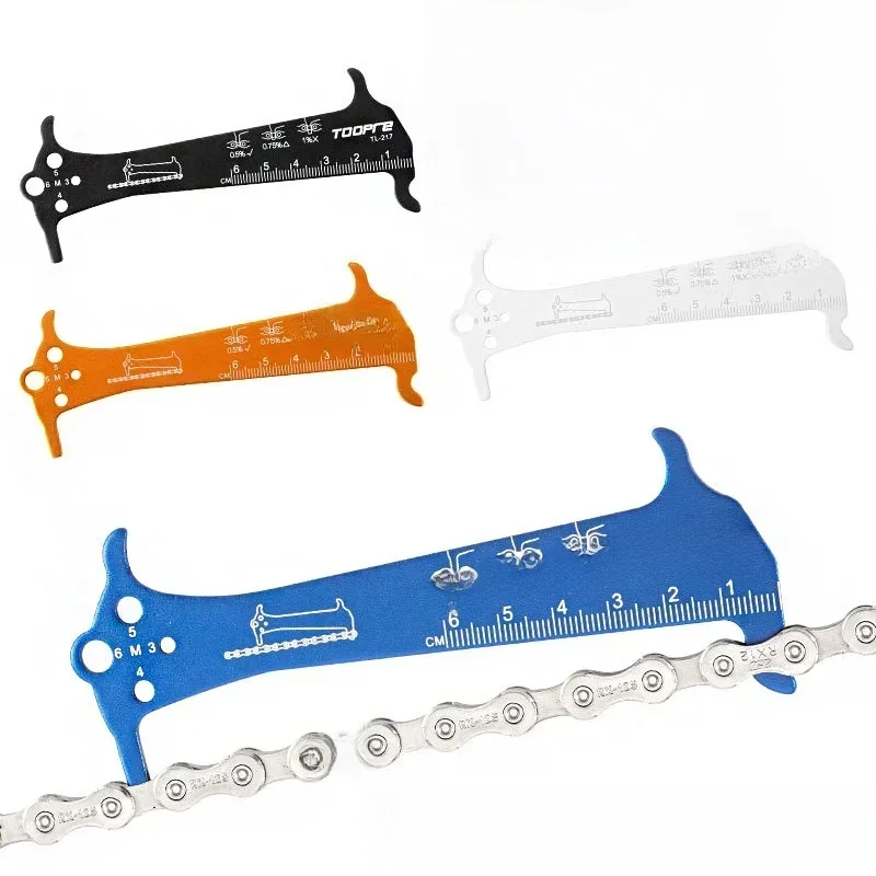 AliExpress TOOPRE Bicycle Chain Wear Indicator Ruler Repair Tool Stainless Steel Mountain Road Bike Chain Gauge Measurement Checker Screw Diameter