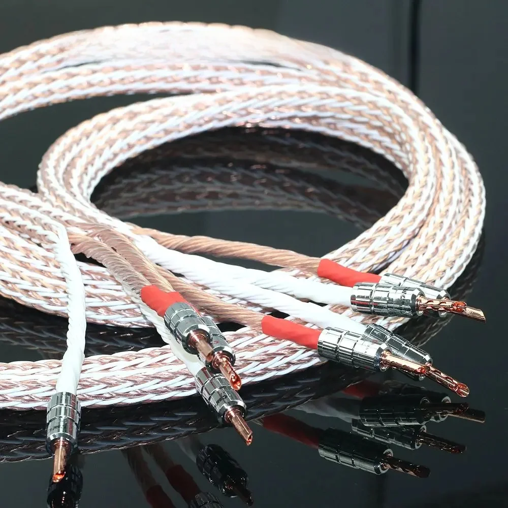 Wysokiej jakości kabel głośnikowy Jinbao 12TC, 24-żyłowy kabel audio 7NOCCHiFi, 1 para kabli do podłączenia wzmacniacza mocy. — zdjęcie produktu 7