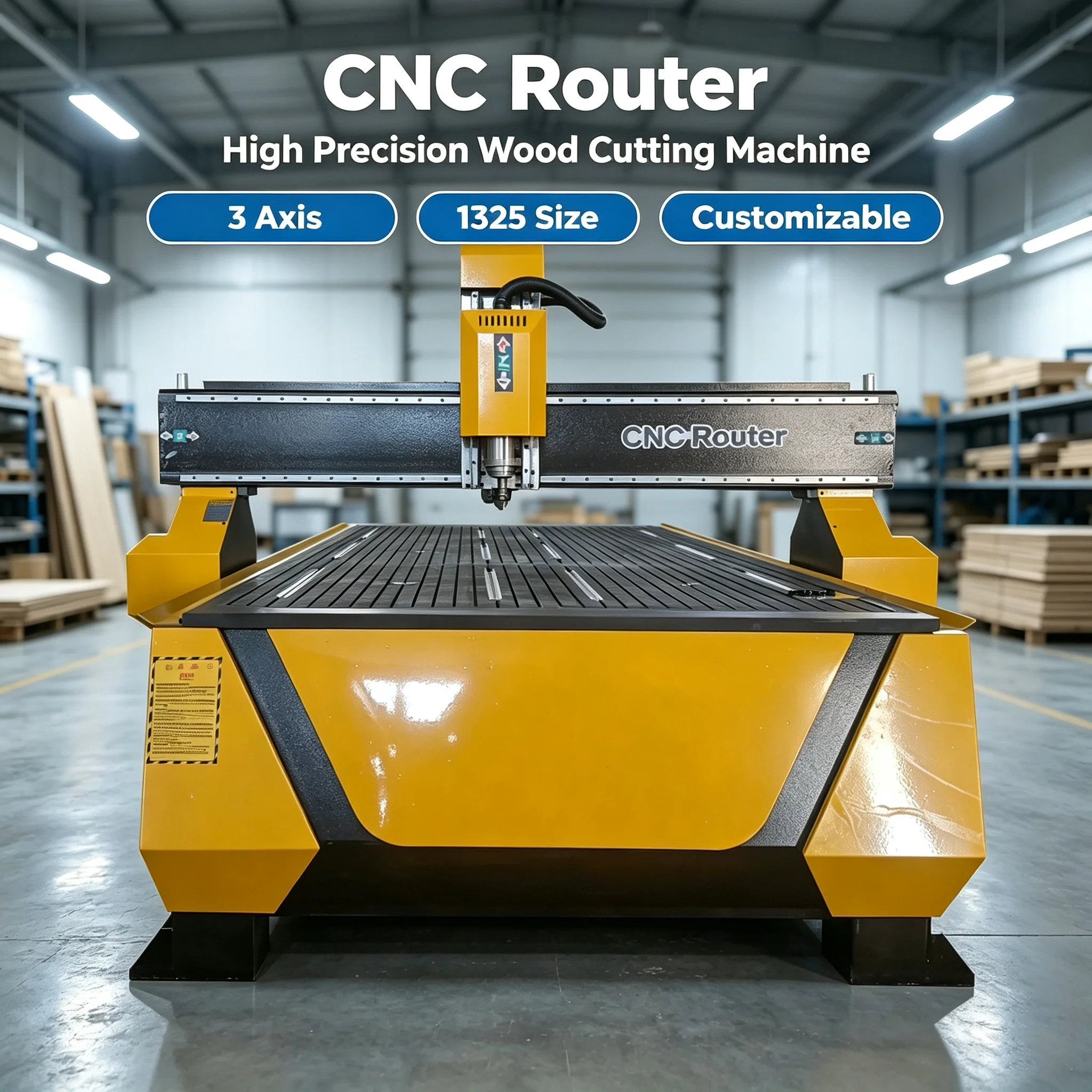 New Design 130*250cm Wood CNC Engraving Machine Mach3/4 CNC Router With Vacuum Table