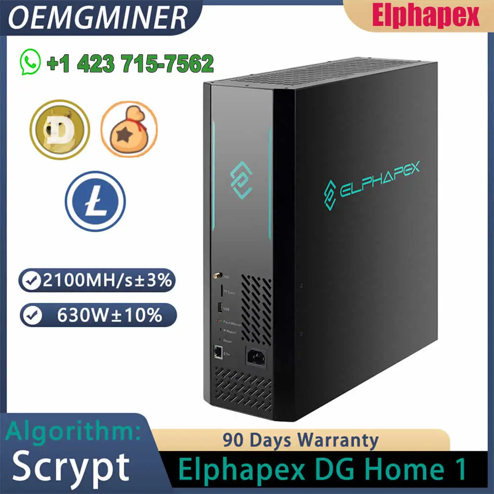 SM BUY 5 GET 3 FREE New ElphaPex DG Home 1 2100MH/s 630W LTC/Doge coin Miner