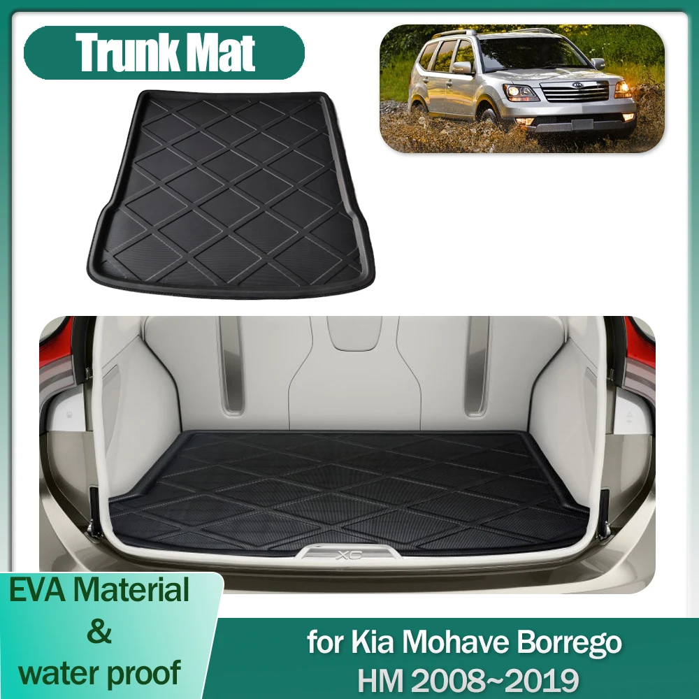

Коврик в багажник для Kia Mohave Borrego HM 2008 ~ 2019 подкладка для багажника грузовой напольный коврик для багажа водостойкий противоскользящий чехол аксессуары